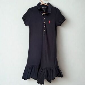 Ralph Lauren girls short sleeve Navy Polo Dress  size small